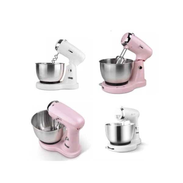 DSP stand mixer, white and pink stand mixer