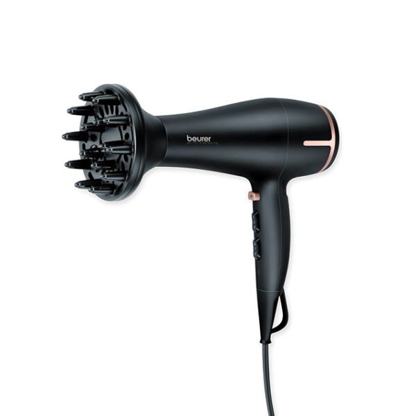 The Beurer hair dryer comes with a dedicated diffuser head