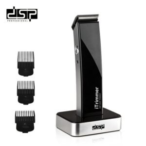 DSP Rechargeable Hair Trimmer, Base, 3 Combs