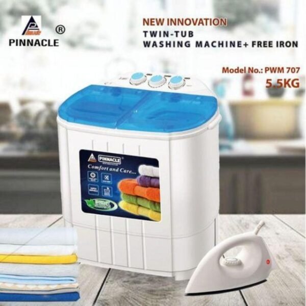 The Pinnacle twin tub washing machine lets you wash and dry your clothes in one device