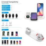 A wireless charger station that can power up an iPhone, an Apple Watch and AirPods without any cords.