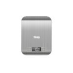 Sleek and Stylish: DSP Kitchen Scale isolated on a white background, featuring a modern design and stainless steel finish.