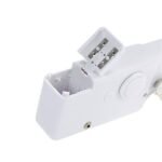 A handheld sewing machine with a power adaptor (not included) and 4 AA batteries (not included).