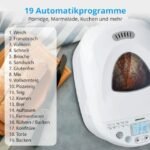 Enjoy fresh, warm bread anytime with the convenient timer function of the Medion bread maker.