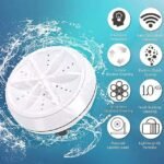 Intelligent mini washing machine with advanced features.