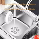 Convenient and versatile mini washing machine for dishes and laundry.