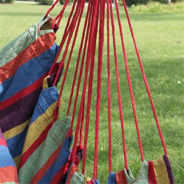 Durable Strings Holding Hammock in Position.