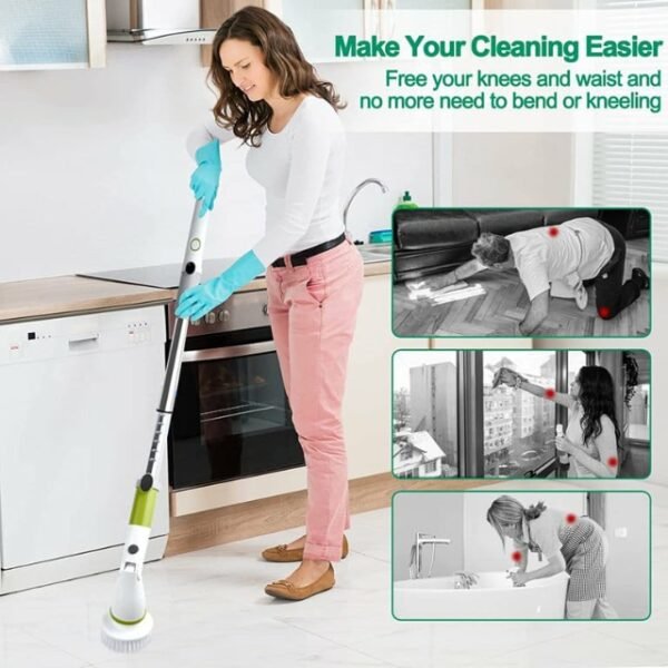 Effortless cleaning with the extendable Hurricane Spin Scrubber.