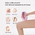Chart showing treatment time for different body areas with IPL laser hair removal device.
