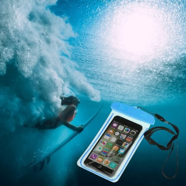 Blue Waterproof Phone Case - Also available in a variety of vibrant colors.