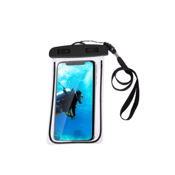 Waterproof Phone Case - Securely protect your phone with our black cover and lanyard.