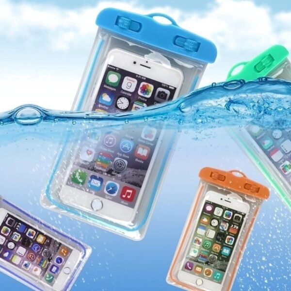 Phone Cases Submerged in Water - Demonstrating their waterproof capabilities.