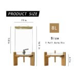 Large Dispenser: 16.9" x 7.9" for 8L Capacity.