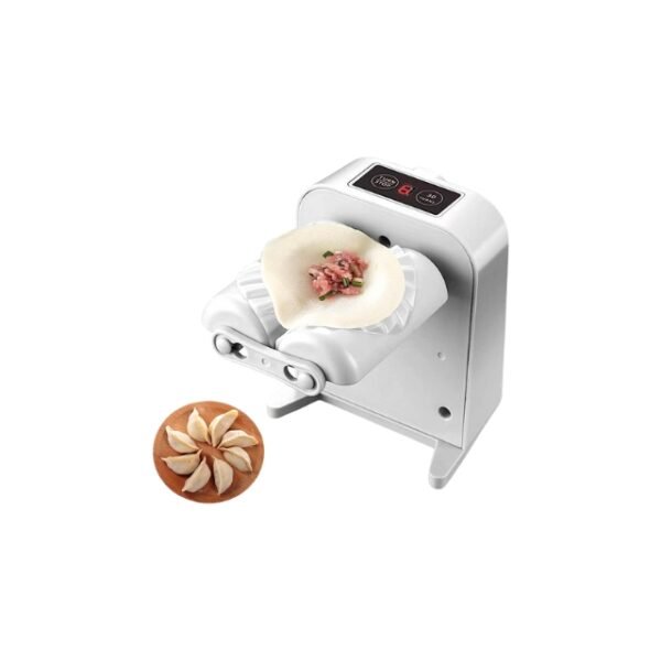 Compact and Modern: Automatic Dumpling Maker on White Background.