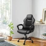 Spacious and Stylish: BASETBL Office Desk Chair in Black.