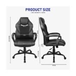 Spacious and Stylish: BASETBL Office Desk Chair in Black.