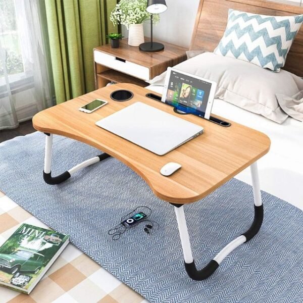 Versatile laptop table for studying and leisure.