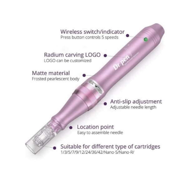 Non-Slip and Matte Pearlescent Body of Dr. Pen Microneedling Pen.