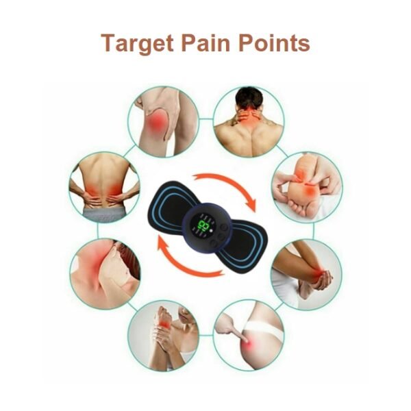 Target Key Pain Points with Mini EMS Massager - Back, Neck, Knee, and Legs