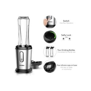 Fochea Smoothie Maker with 2 Juice Bottles