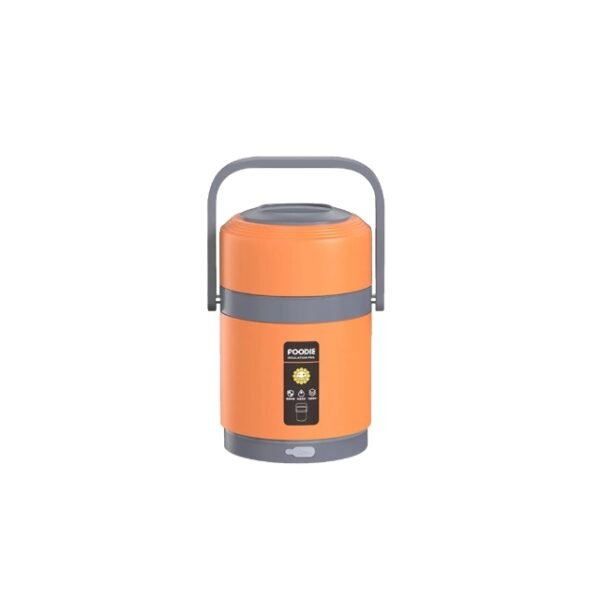 Stylish Foodie Food Warmer in Orange on White Background