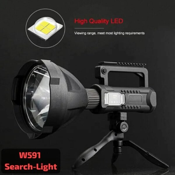 Ultra-bright LED spot searchlight for all your lighting needs.