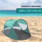 Generous Green Beach Tent Size.