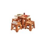 Özgen Table Set with 4 Seats and Picnic Delights on White Background