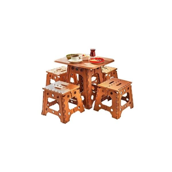 Özgen Table Set with 4 Seats and Picnic Delights on White Background