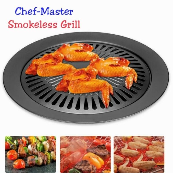 Enjoy perfectly grilled chicken wings on Chef Master's smokeless grill, without any lingering unpleasant odors.