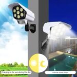 Solar sensor light charges in the day for nighttime illumination.