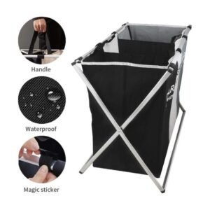 Foldable Laundry Basket with Waterproof 137L Bags