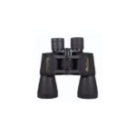 Stylish black Galileo binoculars on a white background.