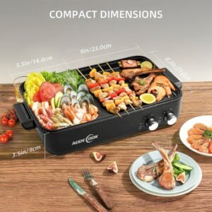 Audecook Hot Pot & Grill, 2-in-1 Electric Cooker