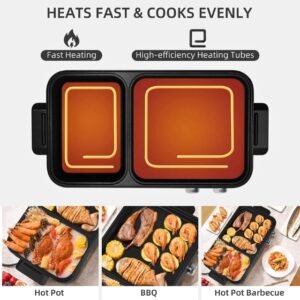 Audecook Hot Pot & Grill, 2-in-1 Electric Cooker