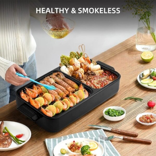 Healthy and smokeless 2-in-1 Audecook cooker.