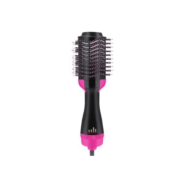 Stylish Hair Dryer Comb on White Background.