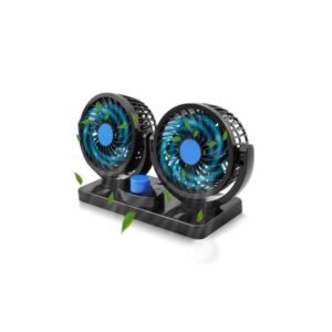 Portable Fan 360° Dual Head for Car and Home