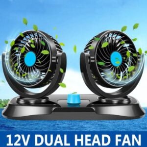 Portable Fan 360° Dual Head for Car and Home