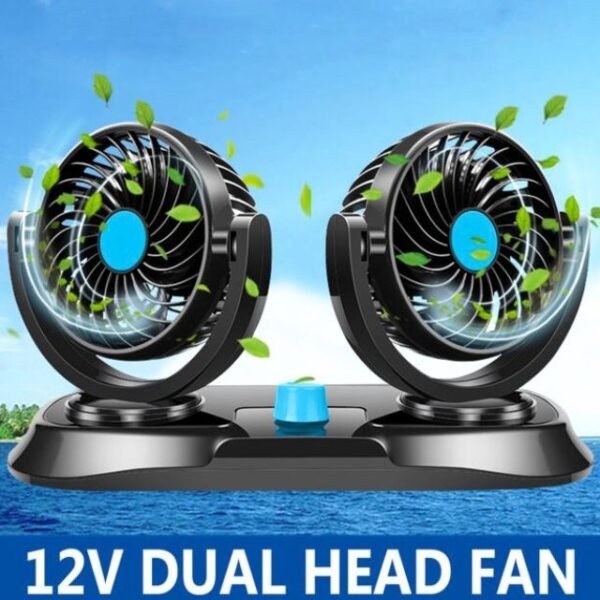 Cool Car Accessory - Dual Head Fans for Refreshing Summers.