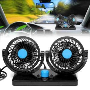 Portable Fan 360° Dual Head for Car and Home