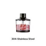 Razor-Sharp Stainless Steel Blades in Max Bosch Chopper.