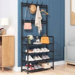 Shoe Rack Organizer, 4 Tiers, Black