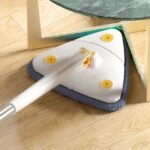 Seamlessly Clean with Triangular Head Butterfly Mop.