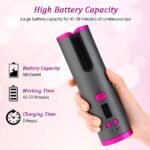 Power-packed 5000mAh battery for cordless curling iron.