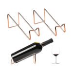 Two minimalist wine bottle holders offered in a pack of two.
