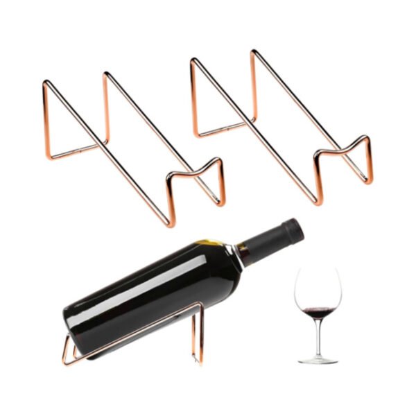 Two minimalist wine bottle holders offered in a pack of two.