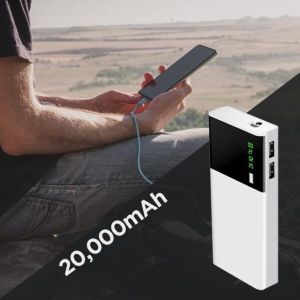 Keep your phone charged on-the-go with our portable 20,000mAh Power Bank.