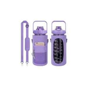 2L Water Bottle with Adjustable Strap and Phone Slot