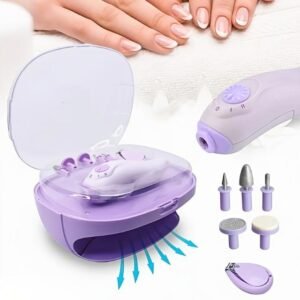 Nail Dryer Set 7-in-1, 2 Speeds, Bidirectional Manicure Set